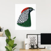 Fasant: Lady Amherst Head Poster (Thuiskantoor)