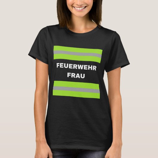 Fasching Kostüm Kinder Feuerwehr Frau Karneval T-shirt (Voorkant)