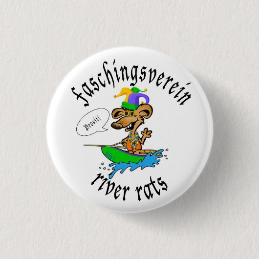 Faschingsverein Rat Ronde Button 3,2 Cm (Voorkant)