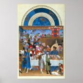 Fascimile of January: banquet scene Poster
