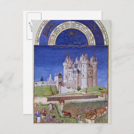 Fascimile of September: oogstdruiven Briefkaart (Voorkant / Achterkant)