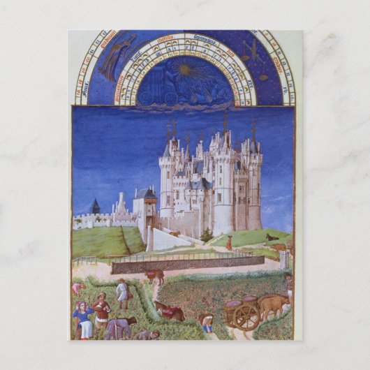 Fascimile of September: oogstdruiven Briefkaart (Voorkant)