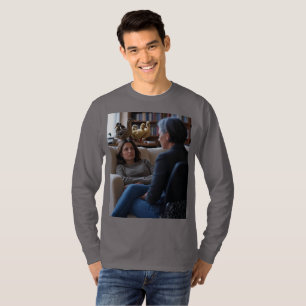 Fascinatie met eenden mannen grijs shirt met lange
