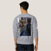 Fascinatie Met Eenden mannen grijs sweatshirt teru (Achterkant volledig)