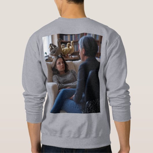 Fascinatie Met Eenden mannen grijs sweatshirt teru (Achterkant)