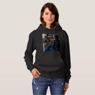 Fascinatie met eenden vrouwen zwarte hoodie