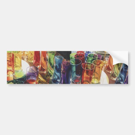 "Fascination" Aquarel van Kunstglas Bumpersticker (Voorkant)