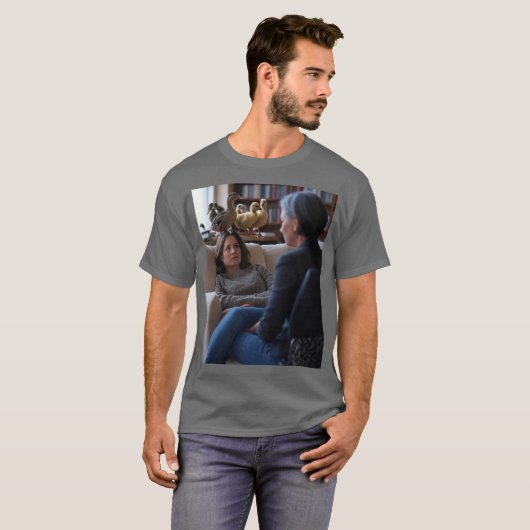 Fascination With Ducks heren grijs T-shirt (Voorkant volledig)