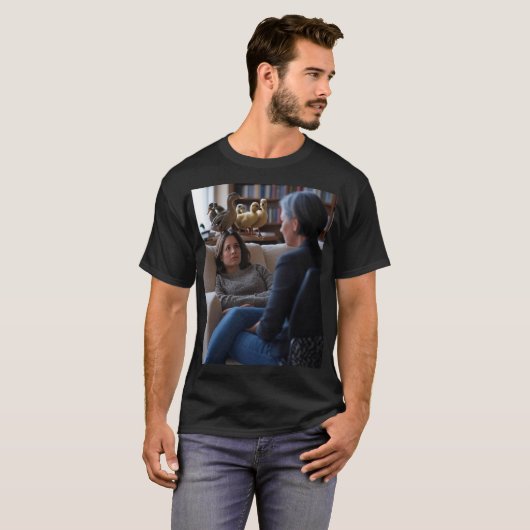 Fascination With Ducks heren zwart T-shirt (Voorkant volledig)