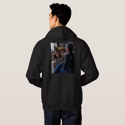 Fascination With Ducks heren zwarte hoodie achterk (Achterkant volledig)