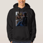 Fascination With Ducks men black hooded sweatshirt (Voorkant)