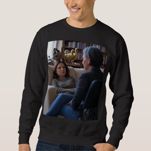 Fascination With Ducks men black sweatshirt (Voorkant)