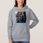 Fascination With Ducks vrouwen grijze hoodie (Voorkant)