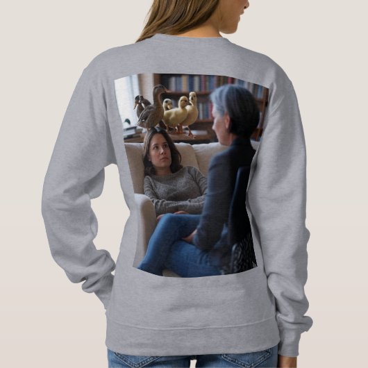 Fascination With Ducks vrouwen grijze sweatshirt a (Achterkant)
