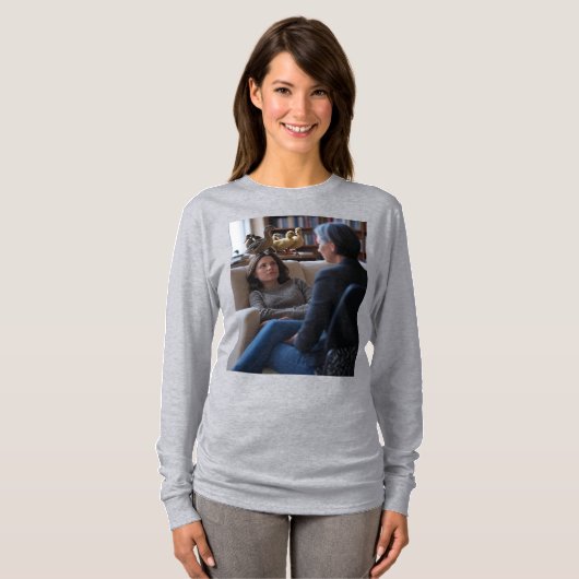 Fascination With Ducks women gray long shirt (Voorkant volledig)