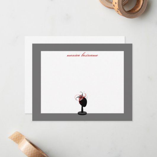 Fascinator- en Pet-standaard - flatpanels Notitiekaartje (Voorkant / Achterkant in situ)