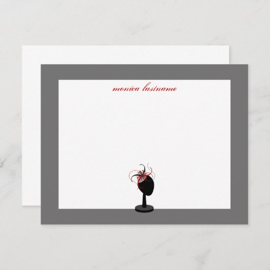 Fascinator- en Pet-standaard - flatpanels Notitiekaartje (Voorkant / Achterkant)