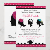 Fascinator Pet Tea Bridal Shower Kaart (Voorkant / Achterkant)
