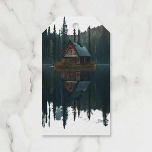 fascinerend landschap  cadeaulabels (Achterkant)