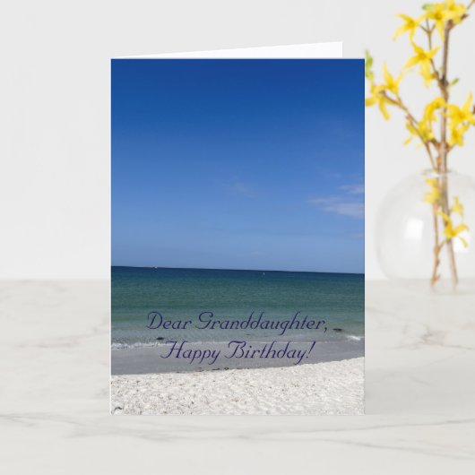 Fascinerend Ocean Uitzicht, de verjaardag van klei Kaart (Gele Bloem)