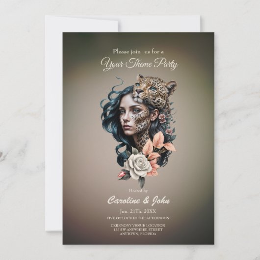 Fascinerend samenspel tussen mens en dier kaart (Voorkant)