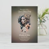 Fascinerend samenspel tussen mens en dier kaart (Staand voorkant)