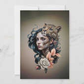 Fascinerend samenspel tussen mens en dier kaart (Achterkant)