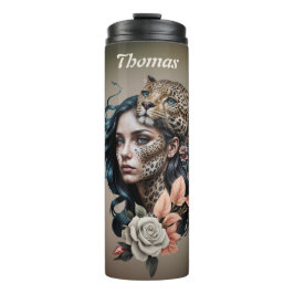 Fascinerend samenspel tussen mens en dier thermosbeker