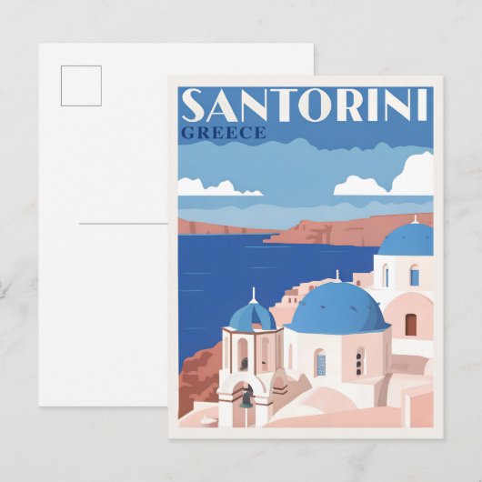 Fascinerend Santorini Griekenland Briefkaart (Voorkant / Achterkant)