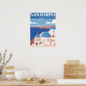 Fascinerend Santorini Griekenland Poster (Keuken)