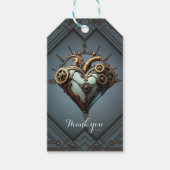 Fascinerend steampunk hart cadeaulabel (Voorkant)
