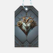 Fascinerend steampunk hart cadeaulabel (Achterkant)