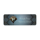 Fascinerend steampunk hart etiket (Voorkant)