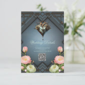 Fascinerend steampunk hart informatiekaartje (Staand voorkant)