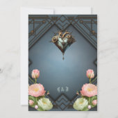 Fascinerend steampunk hart kaart (Achterkant)