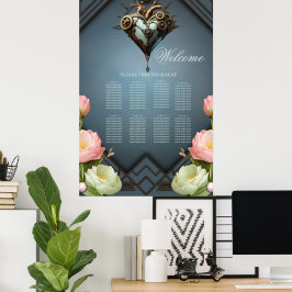 Fascinerend steampunk hart poster