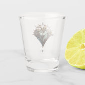 Fascinerend steampunk hart shot glas (Achterkant)