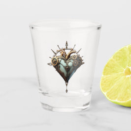Fascinerend steampunk hart shot glas
