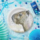 fascinerende dieren - Capybara Papieren Bordje (Feest)