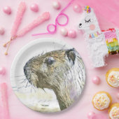 fascinerende dieren - Capybara Papieren Bordje (Feest)