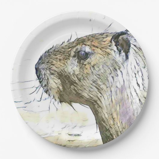 fascinerende dieren - Capybara Papieren Bordje (Voorkant)
