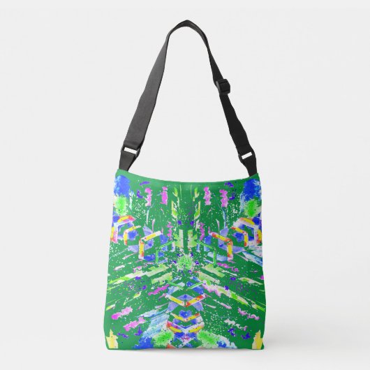 Fascinerende digitale kunst in heldere kleuren crossbody tas (Voorkant)