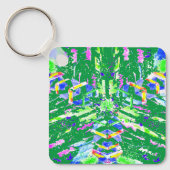 Fascinerende digitale kunst in heldere kleuren sleutelhanger (Voorkant)