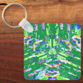 Fascinerende digitale kunst in heldere kleuren sleutelhanger (Voorkant)