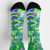 Fascinerende digitale kunst in heldere kleuren sokken (Top)