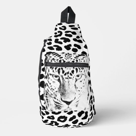 Fascinerende Feline- Leopard Print Sling Bag (Voorkant)