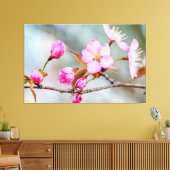 Fascinerende kersenbloesems in de lentetuin canvas afdruk (Insitu (Woonkamer))