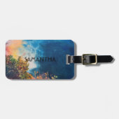 FASCINERENDE OCEAANGOLVEN BAGAGELABEL (Voorkant horizontaal)