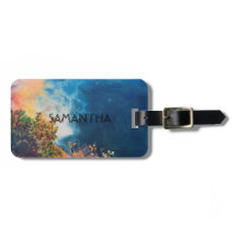 FASCINERENDE OCEAANGOLVEN BAGAGELABEL