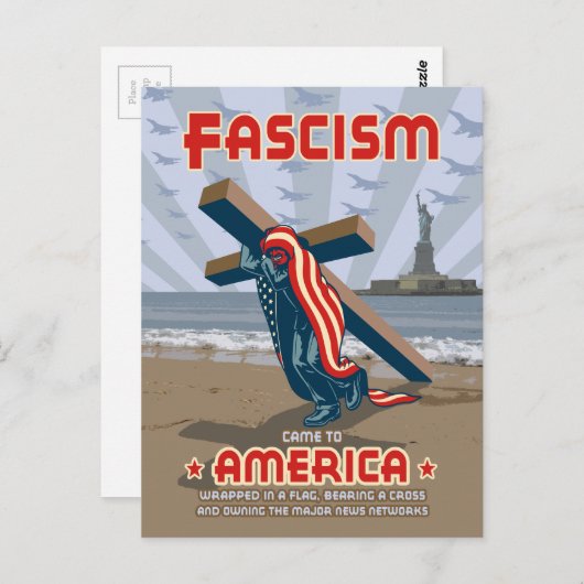 Fascisme Came Wrapped Briefkaart (Voorkant / Achterkant)